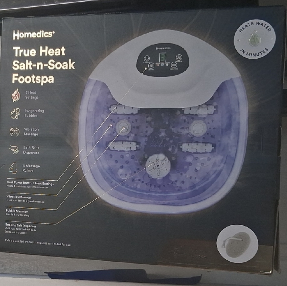 Homedics Blue True Heat Foot Spa